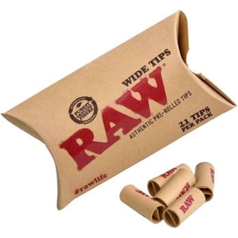 Raw – Wide Pre Rolled Tips – 21 pk