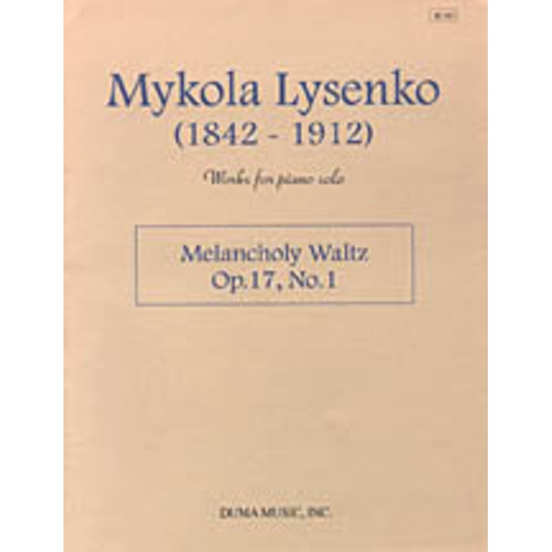 MELANCHOLY WALTZ OP.17 NO.1|ca|us|intl