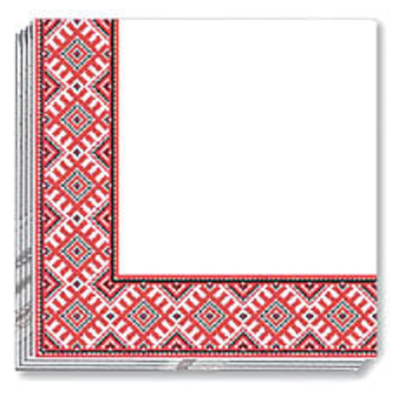 RED EMBR NAPKINS 13×13 in. (50)