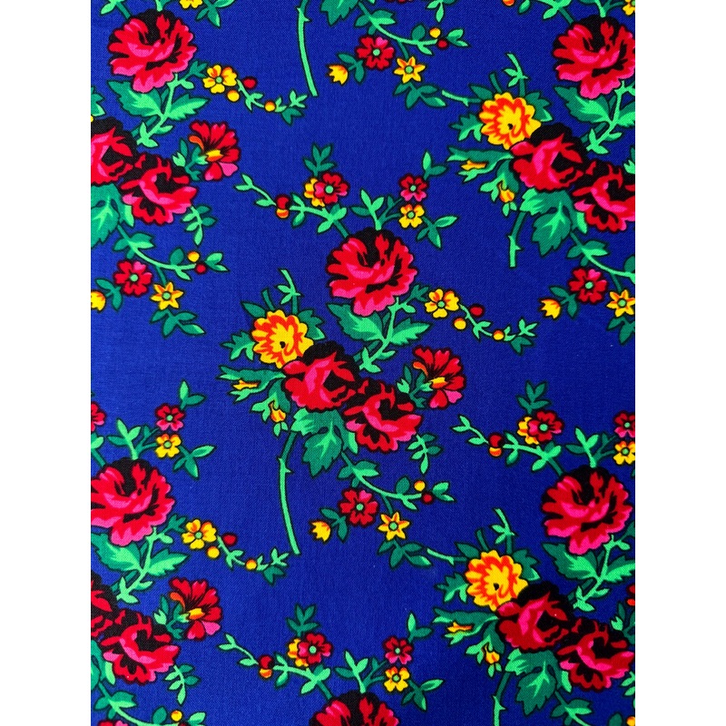 Blue Floral Fabric 1/2 yard|ca|us|intl