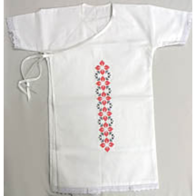 Christening Gown (Red/Black Clover Design)