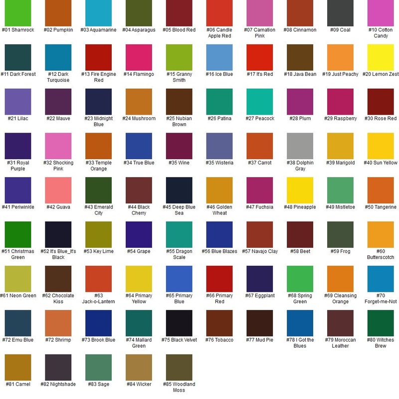 Colorama Dye Chart – FREE Download
