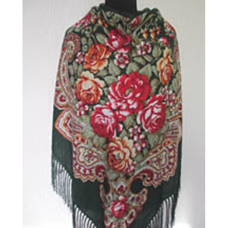 Dark Green Floral Shawl 55 in|ca|us|intl