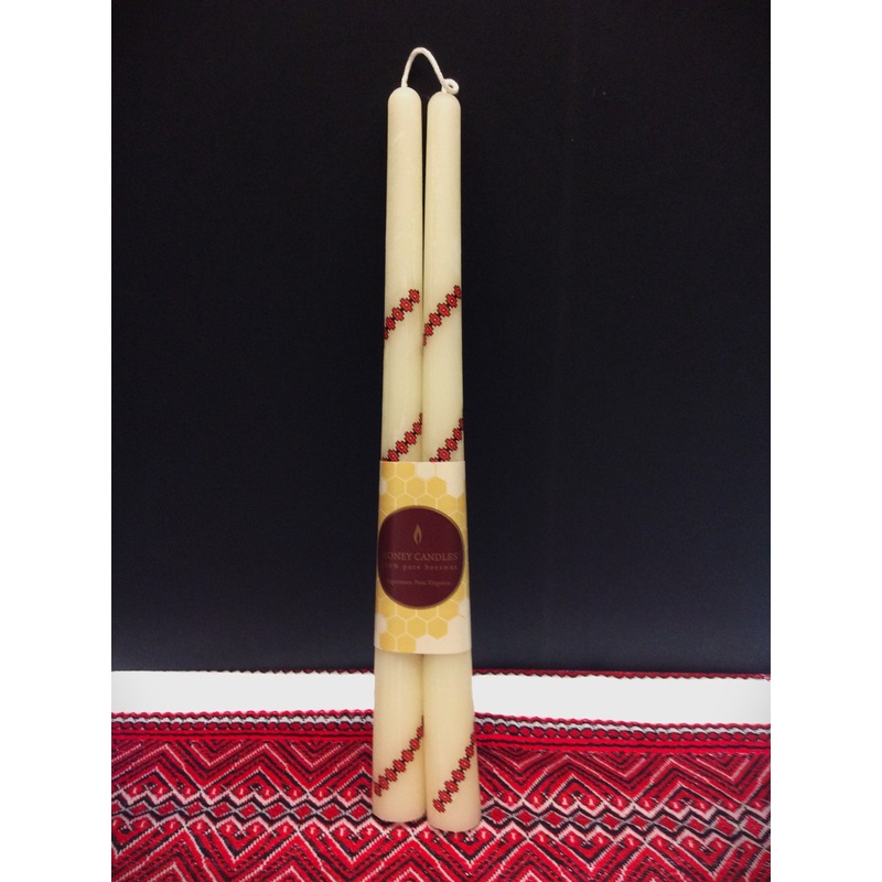 Ukrainian Pair of 12 Candles – Design B