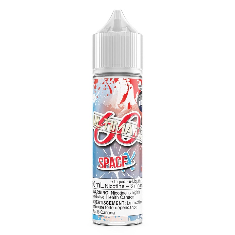 Ultimate 60- Space X|60ml|30ml|0mg (Provincial Excise Product)|3mg (Provincial Excise Product)|6mg (Provincial Excise Product)|10mg Nic Salts (Provincial Excise Product)|20mg Nic Salts (Provincial Excise Product)