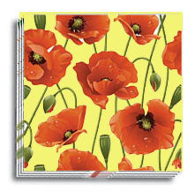 Poppies Cocktail Napkins 9.5×9.5 in.