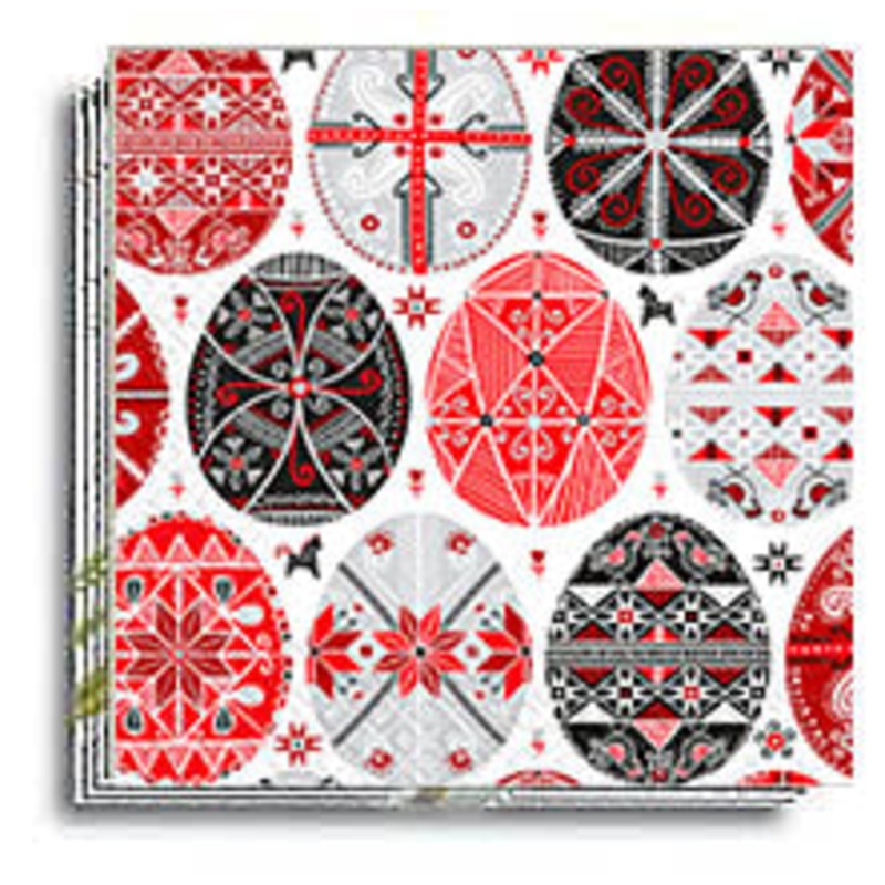 Red/Black Symbols Easter Napkins 13×13