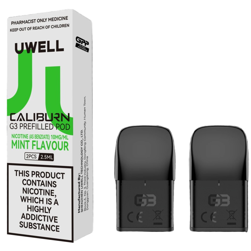 UWELL CALIBURN G3 PRE-FILLED POD MINT (2 X 2.5ML)