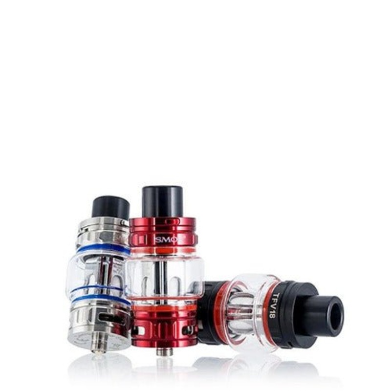 SMOK TFV18 Sub Ohm Tank|Black|Blue|Stainless Steel|7-Color|Red