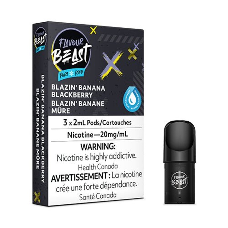 Flavour Beast Pod Pack|Blazin’ Banana Blackberry Iced|Blessed Blueberry Mint Iced|Bomb Blue Razz|Boss Blueberry Iced|Bumpin’ Blackcurrant Iced|Bussin Banana Iced|Chillin’ Coffee Iced|Churned Peanut|Dreamy Dragonfruit Lychee Iced|Dreamy Lemon Delight|Extre