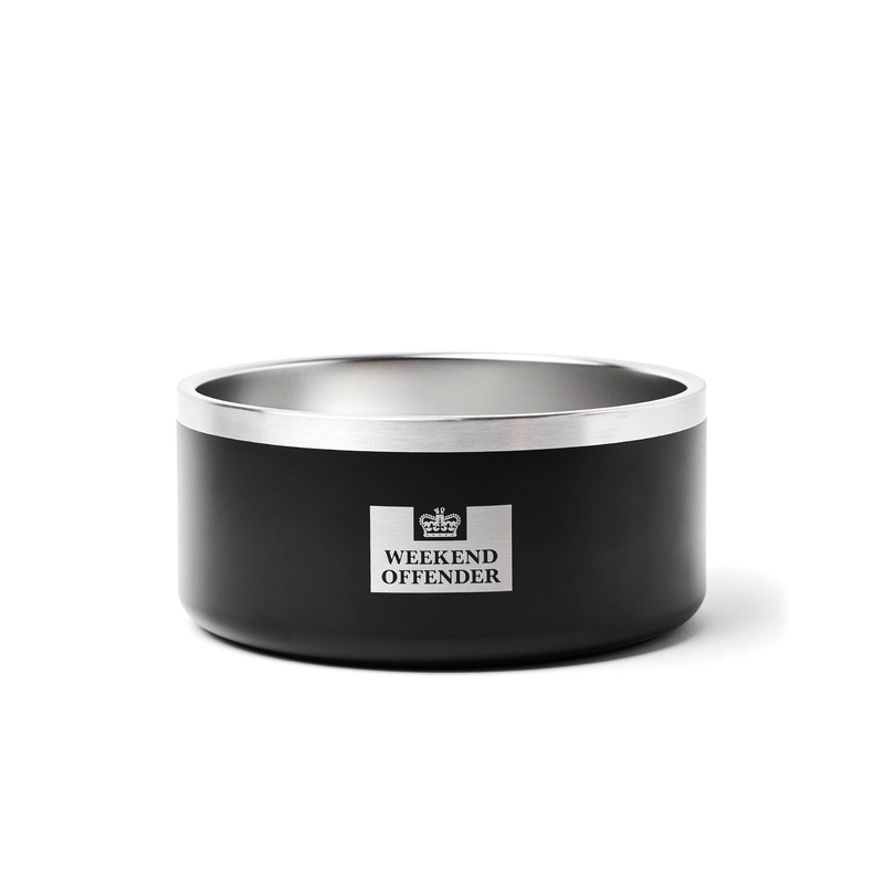Large WO Dog Bowl Black|One Size|Black