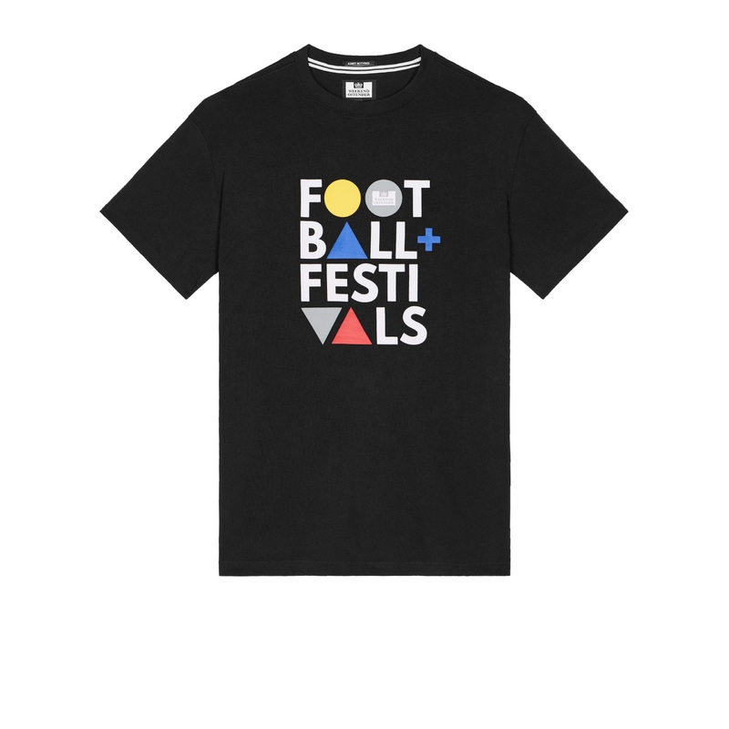 Plus Size – Football + Festivals Graphic T-Shirt Black