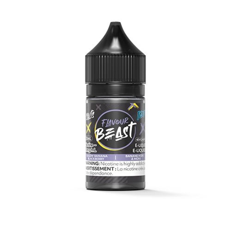 Flavour Beast Salts – 30mL|Blazin’ Banana Blackberry|Bussin’ Banana Iced|Churned Peanut|Sic Strawberry Iced