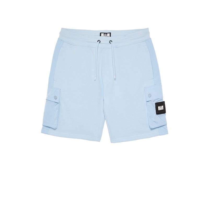 Plus Size – Pink Sands Jogger Shorts Ocean Wave Blue