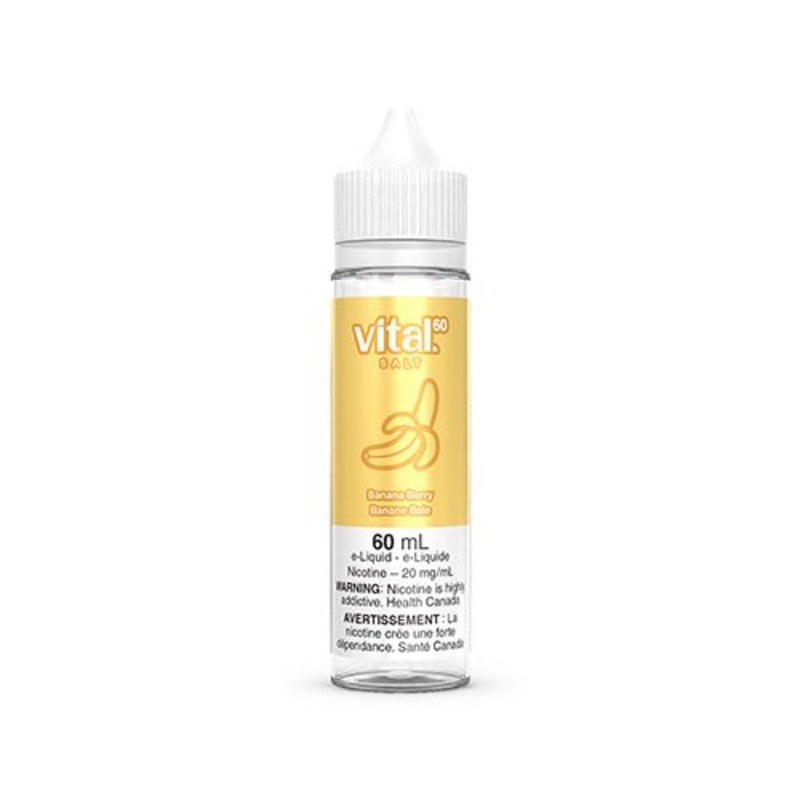 Vital 60 Salt|Banana Berry|Blue Razz Watermelon|Double Mint|Rapple-Melon|Smooth Tobacco|Strawberry Orange Mango