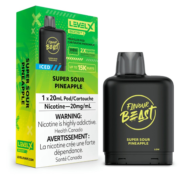 Flavour Beast Level X Boost G2 25k – Super Sour Pineapple Iced