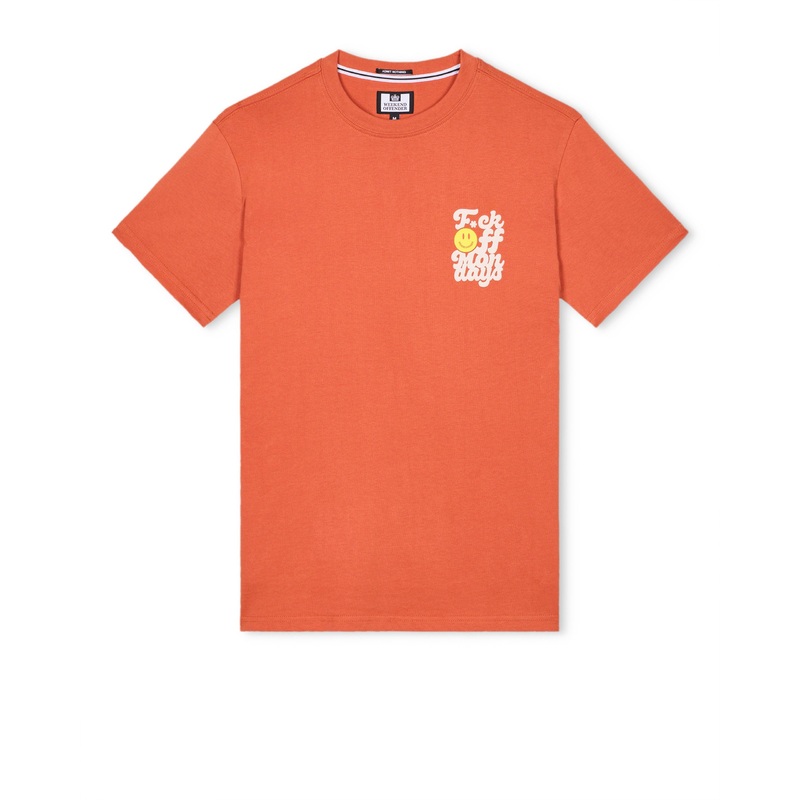 Plus Size – F.O.M. Graphic T-Shirt Sunset Orange