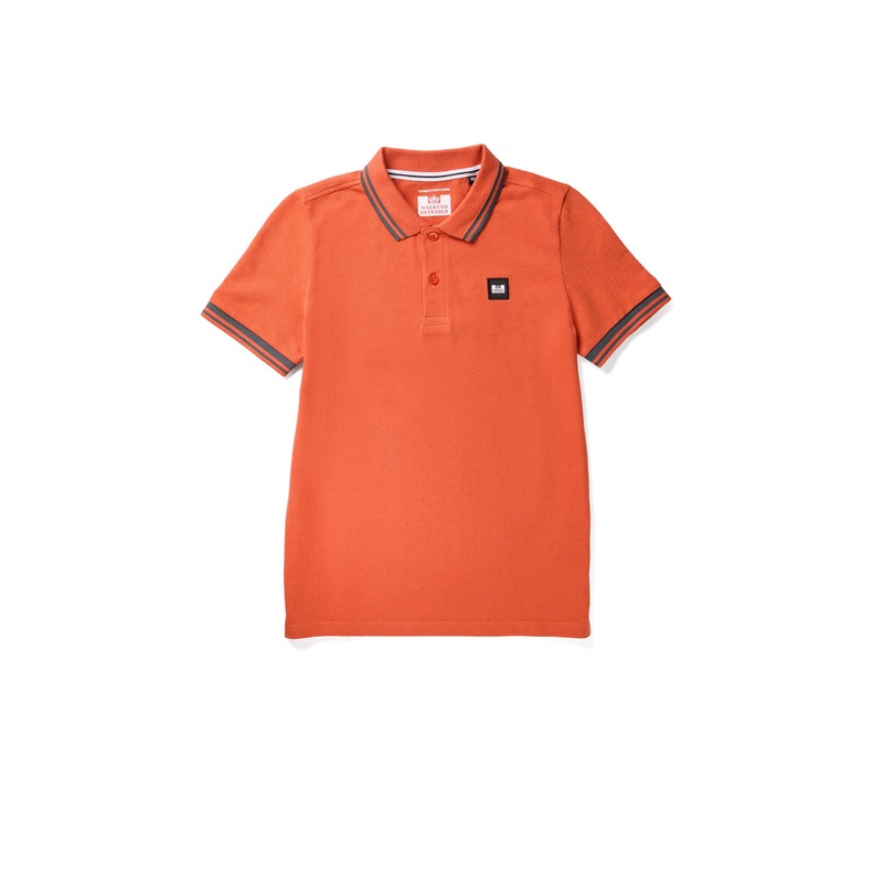 Kids Levanto Polo Shirt Sunset Orange/Cyclone Grey