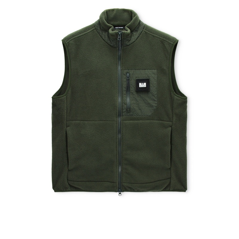 Blaine Polar Fleece Gilet Black Forest Green