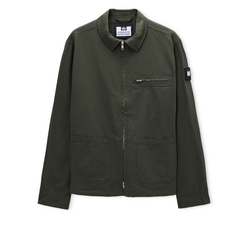 Caleb Over-Shirt Black Forest Green