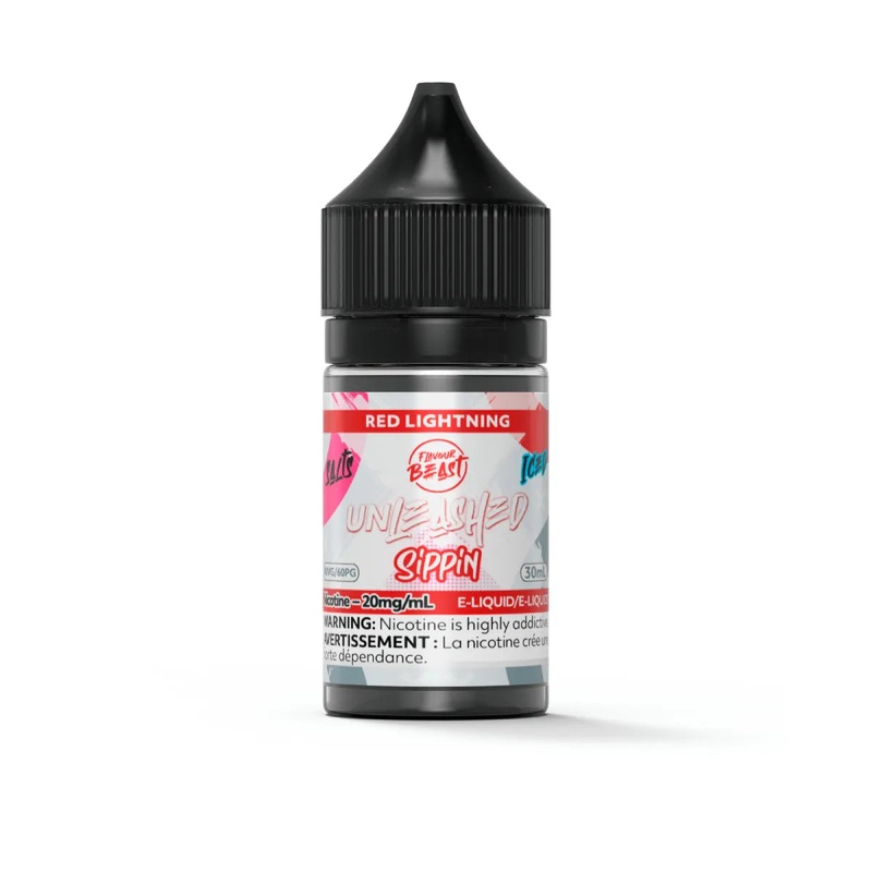 Flavour Beast Unleashed Sippin – Red Lightning Iced 30 ml Salt