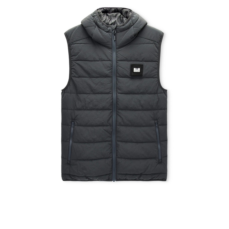 Toronto Hooded Gilet Cyclone Grey