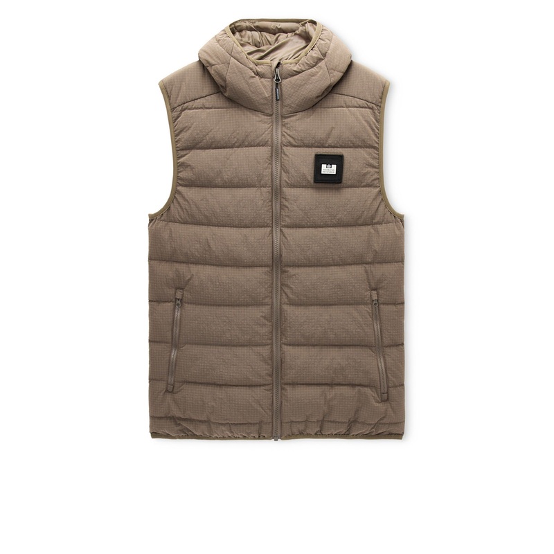 Toronto Hooded Gilet Tobacco Brown