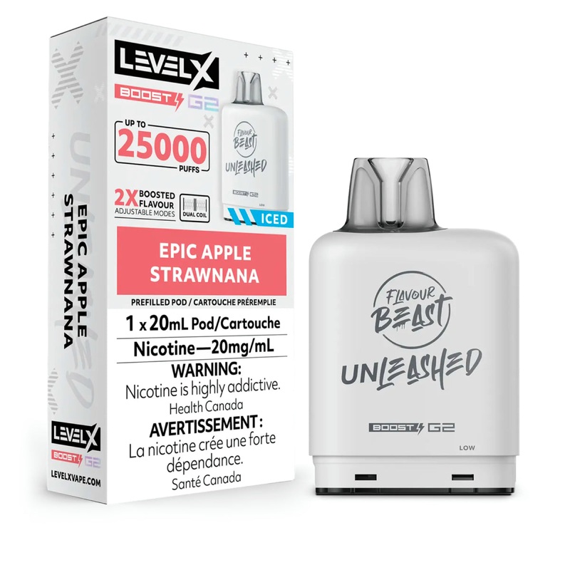 Flavour Beast Unleashed Level X Boost G2 25k – Epic Apple Strawnana Iced