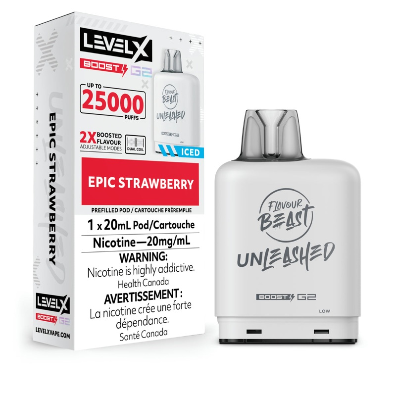 Flavour Beast Unleashed Level X Boost G2 25k – Epic Strawberry Iced