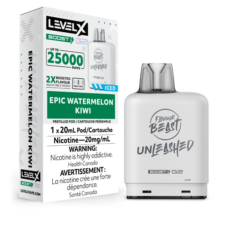 Flavour Beast Unleashed Level X Boost G2 25k – Epic Watermelon Kiwi Iced