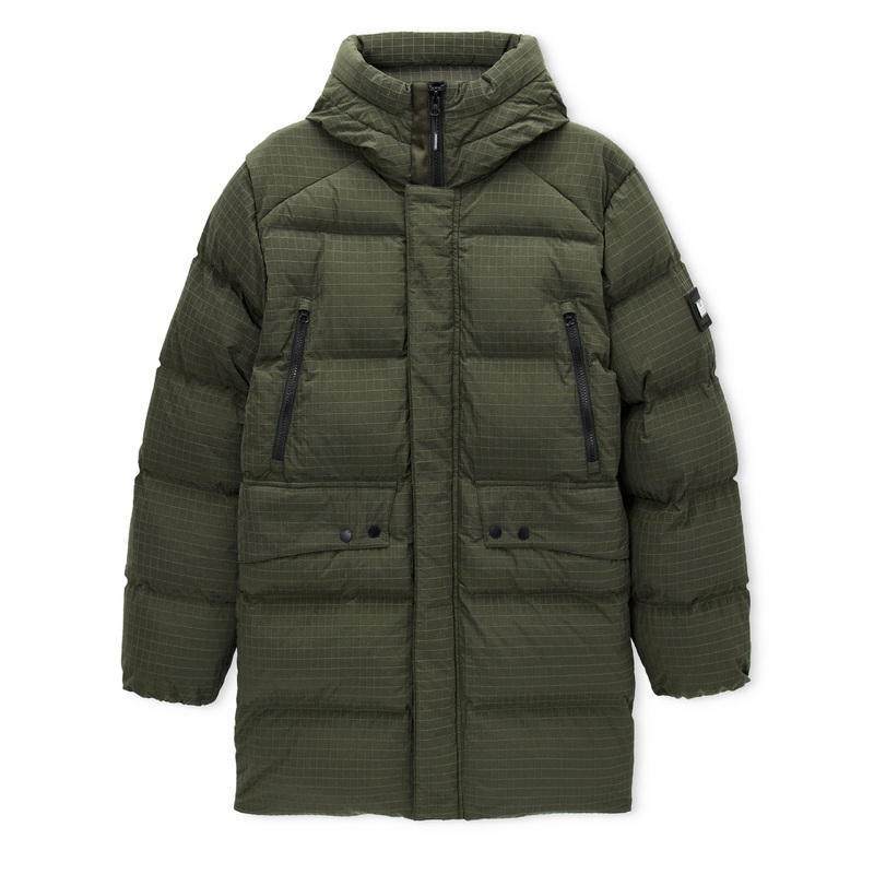 Lombardo Longline Primaloft Jacket Black Forest Green