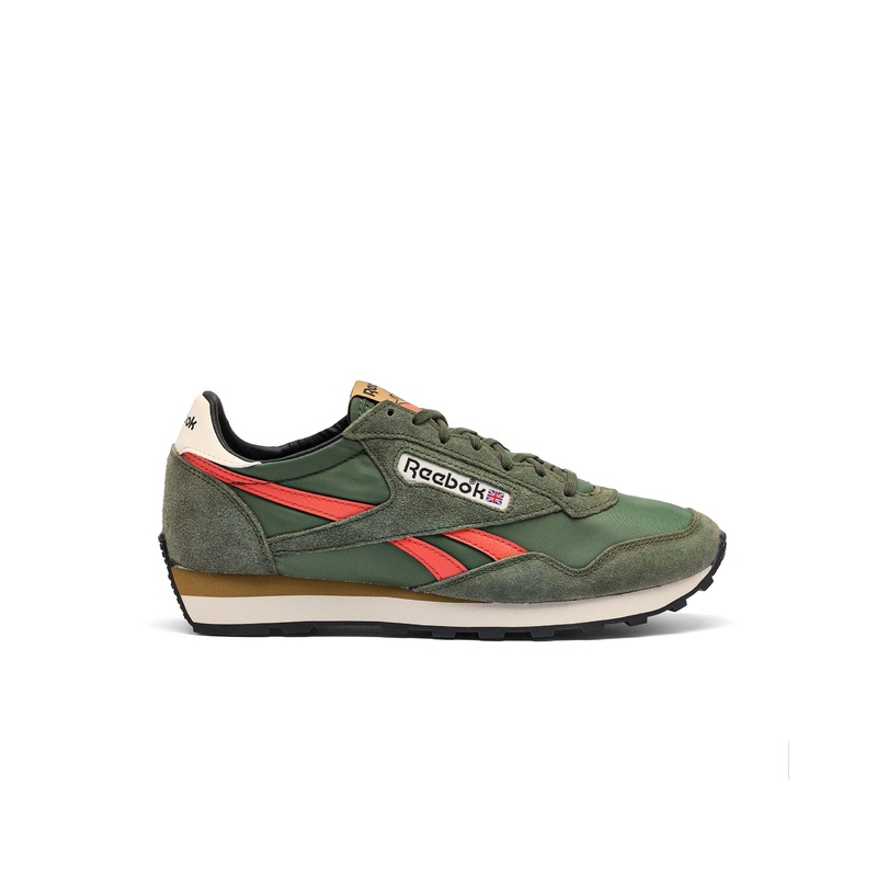 Reebok Aztec II Trainers Grit Green/Semi Orange Flare/Alabaster