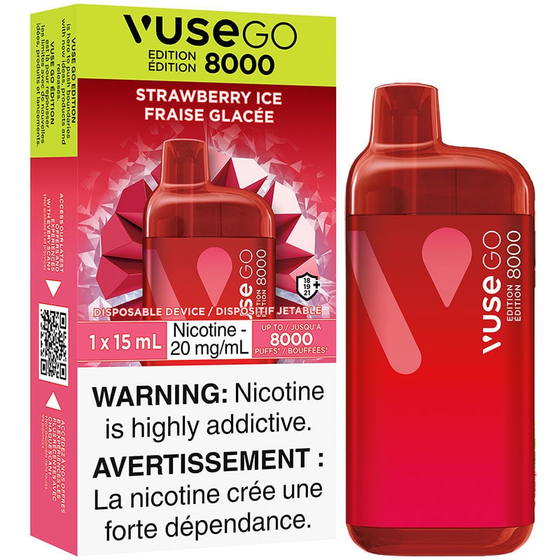 Vuse Go 8000 – Strawberry Ice|20MG