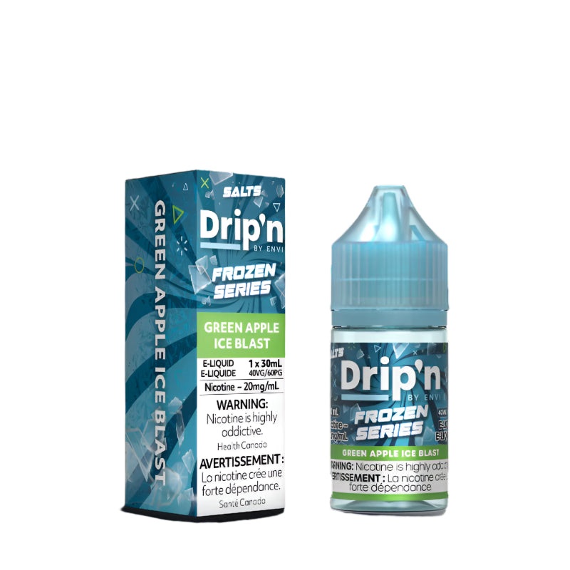Drip’n by Envi – Frozen Series – Green Apple Ice Blast 30 ml Salt