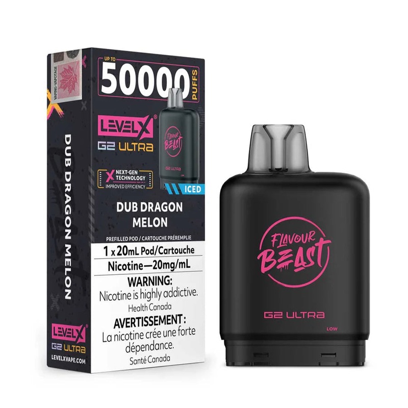 Flavour Beast Level X G2 Ultra 50k – Dub Dragon Melon Iced