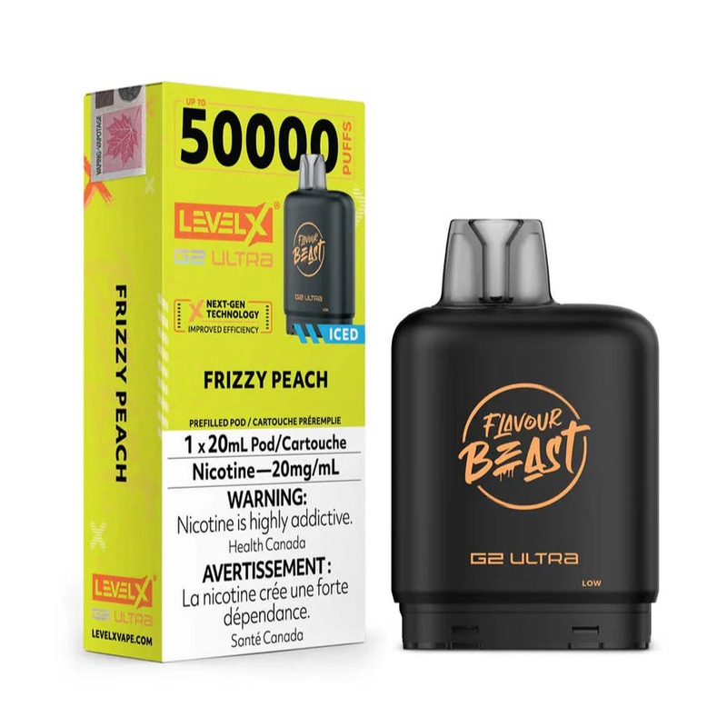 Flavour Beast Level X G2 Ultra 50k – Frizzy Peach Iced