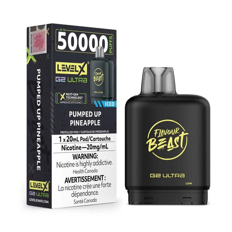 Flavour Beast Level X G2 Ultra 50k – Pumped Up Pineapple Iced