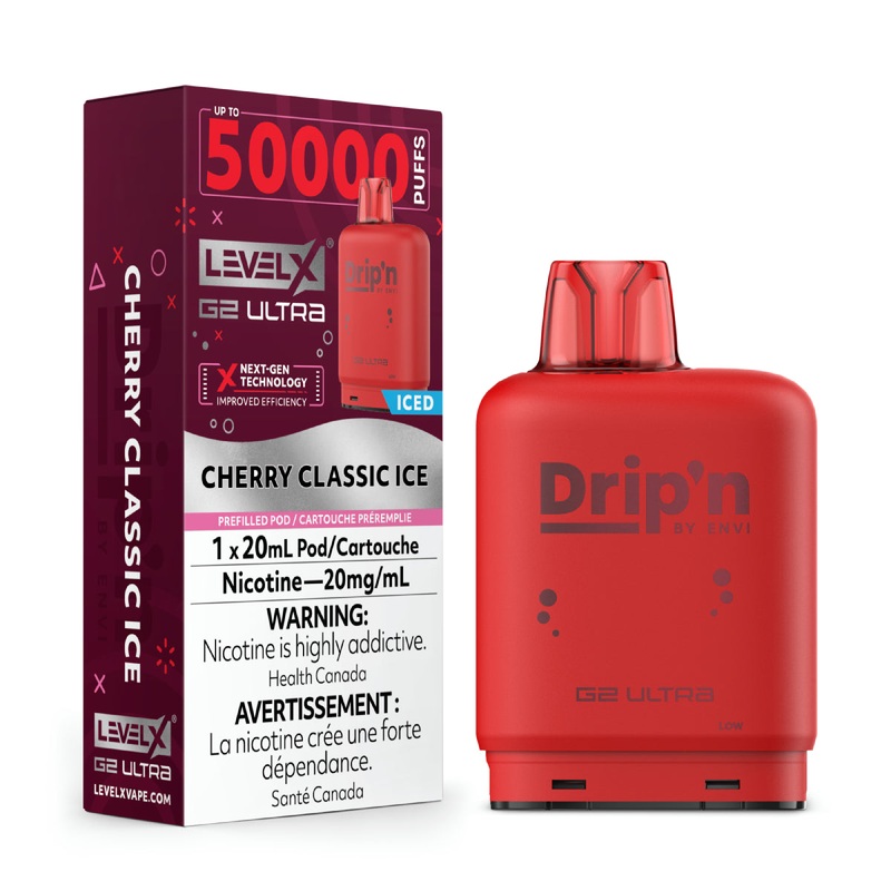 Drip’n Level X G2 Ultra 50k – Cherry Classic Ice