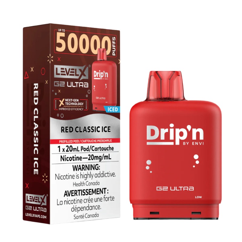 Drip’n Level X G2 Ultra 50k – Red Classic Ice