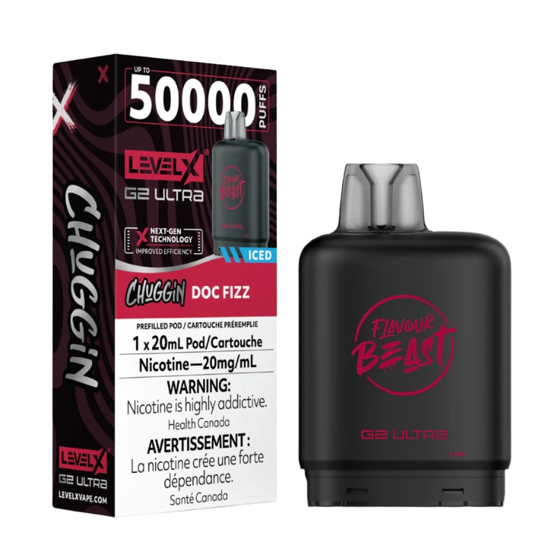 Flavour Beast Level X G2 Ultra 50k – Chuggin’ Doc Fizz Iced