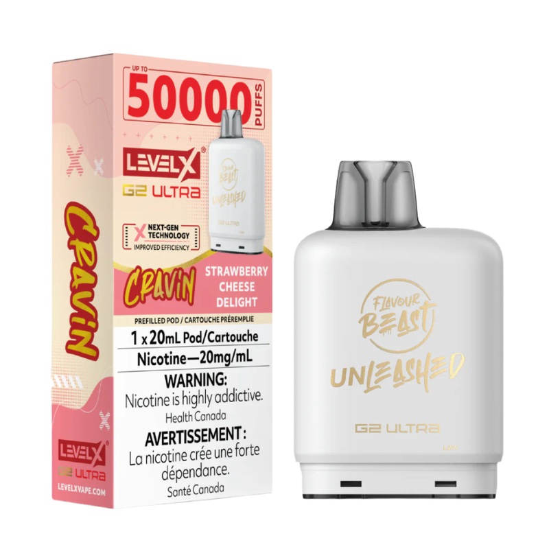 Flavour Beast Unleashed Level X G2 Ultra 50k – Cravin’ Strawberry Cheese Delight