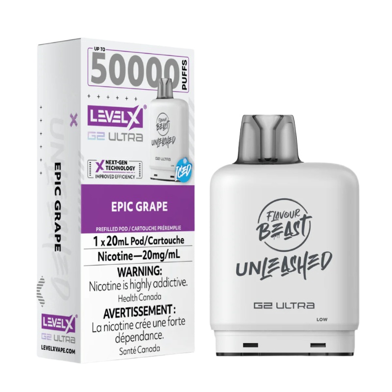 Flavour Beast Unleashed Level X G2 Ultra 50k – Epic Grape Iced