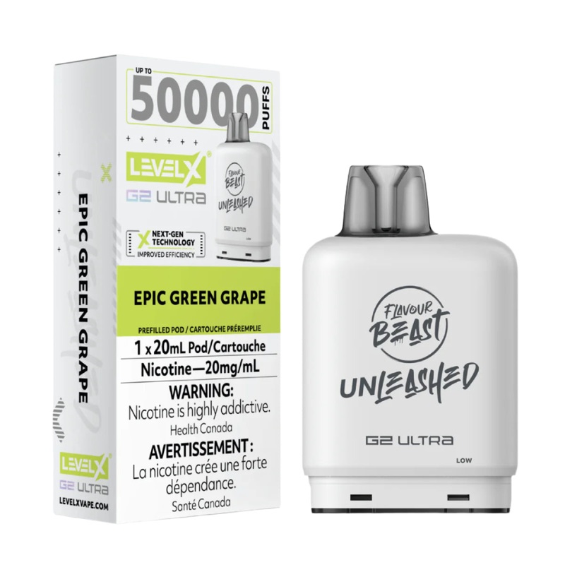 Flavour Beast Unleashed Level X G2 Ultra 50k – Epic Green Grape