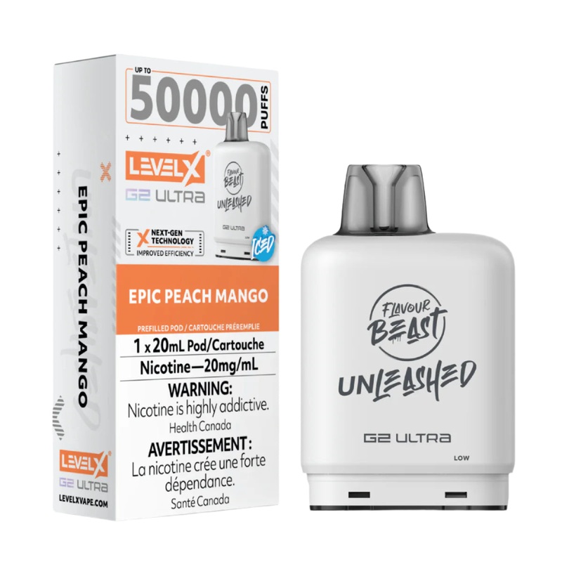 Flavour Beast Unleashed Level X G2 Ultra 50k – Epic Peach Mango Iced