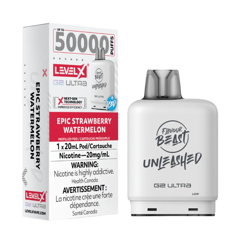 Flavour Beast Unleashed Level X G2 Ultra 50k – Epic Strawberry Watermelon Iced