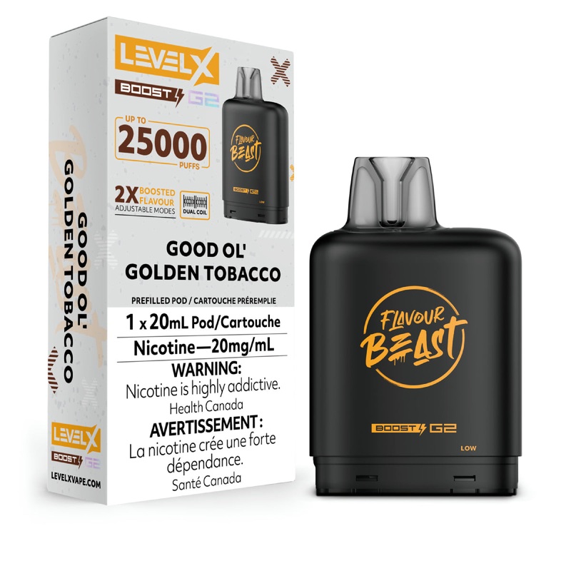 Flavour Beast Level X Boost G2 25k – Good Ol’ Golden Tobacco
