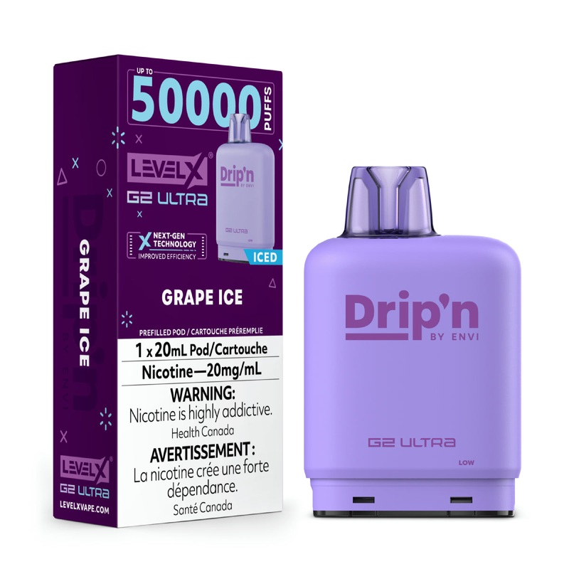 Drip’n Level X G2 Ultra 50k – Grape Ice