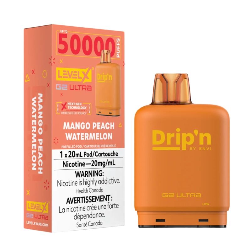 Drip’n Level X G2 Ultra 50k – Mango Peach Watermelon