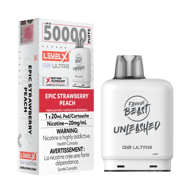 Flavour Beast Unleashed Level X G2 Ultra 50k – Epic Strawberry Peach