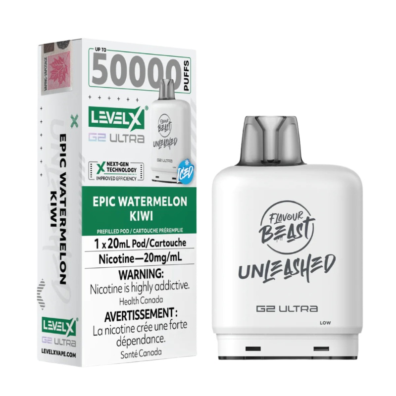 Flavour Beast Unleashed Level X G2 Ultra 50k – Epic Watermelon Kiwi Iced